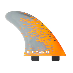 FCS II PC-7 Orange Smoke Tri Retail Fin Set - Large