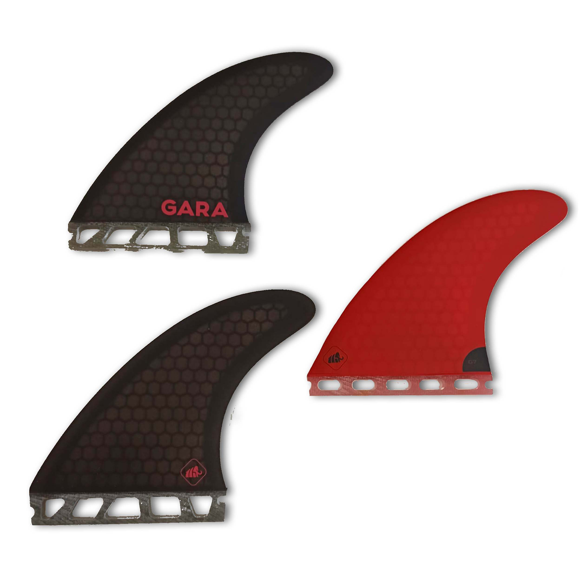Gara Single Tab Tri Fin Set - Large | Fins | Gara