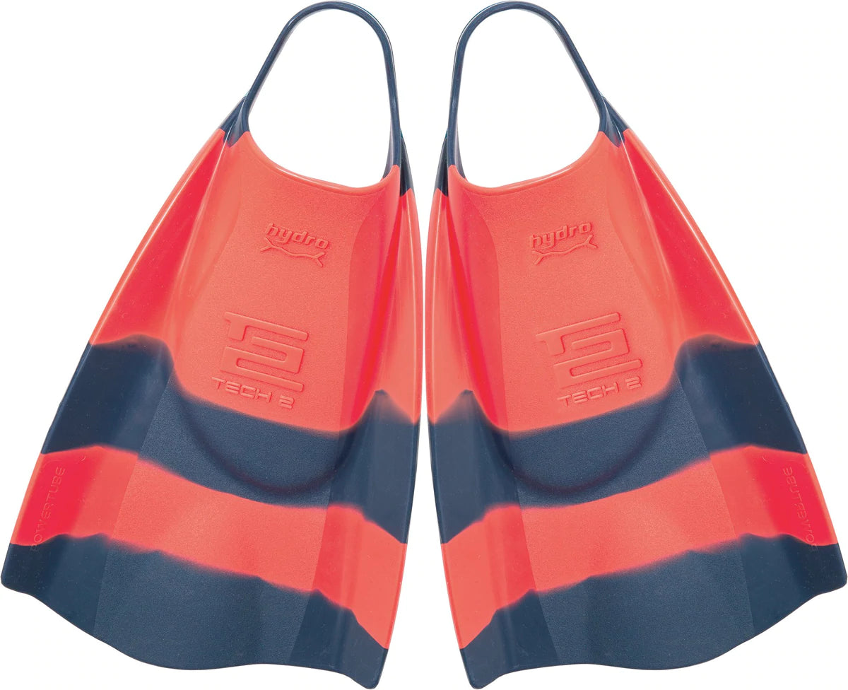 Hydro Tech 2 Bodyboard Fins - Tang / Navy | Bodyboard Fins | Hydro