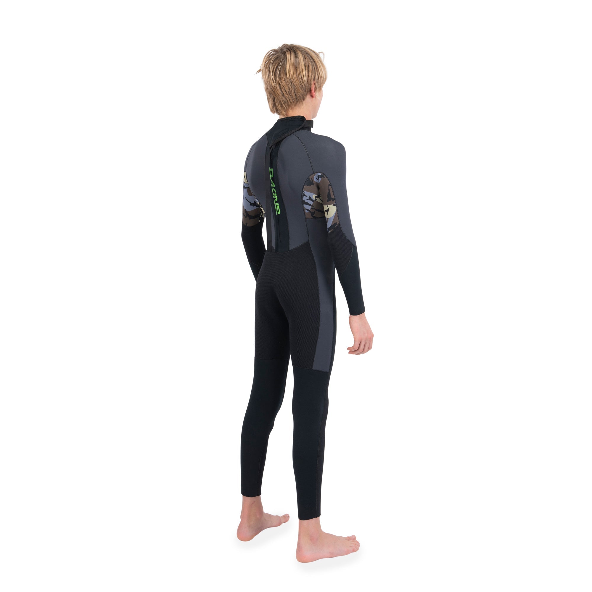 Dakine Kids Ranger Surf Hybrid Back Zip 3/2 (Black / Green) | Wetsuits | Dakine