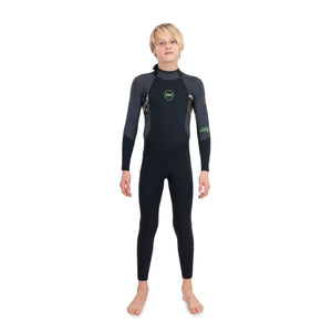 Dakine Kids Ranger Surf Hybrid Back Zip 3/2 (Black / Green)