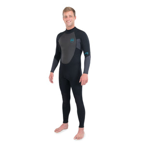 Dakine Mens Quantum Back Zip Full Suit 3/2 F/L (Black / Grey)