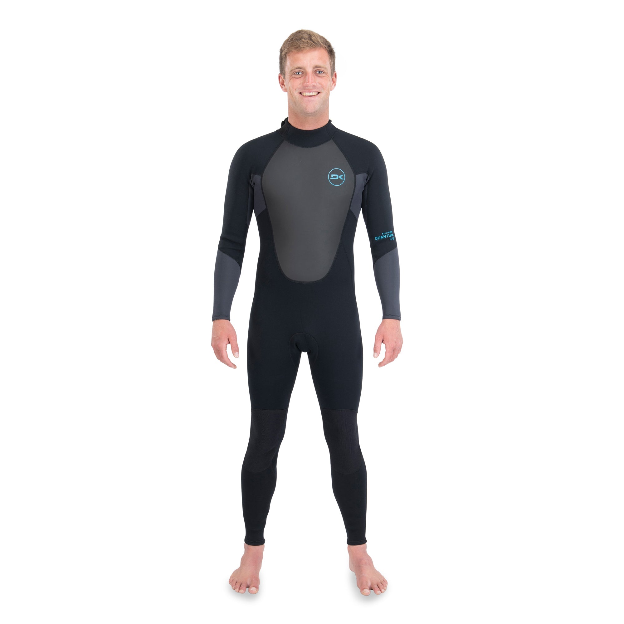 Dakine Mens Quantum Back Zip Full Suit 3/2 F/L (Black / Grey) | Wetsuits | Dakine