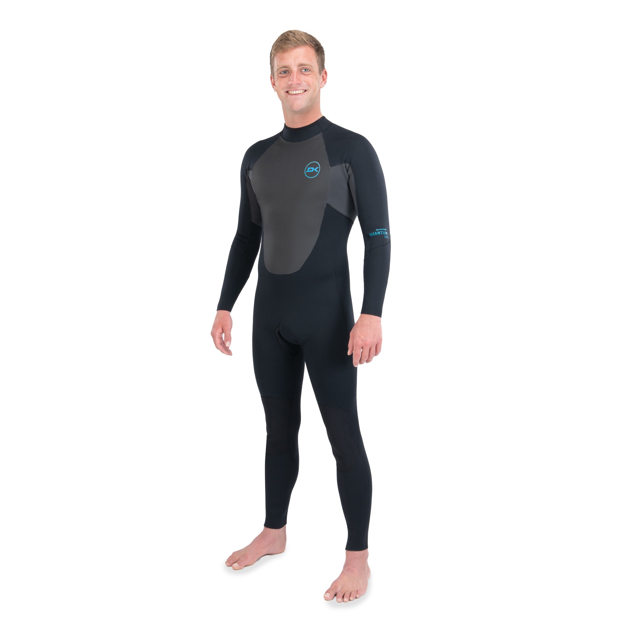 Dakine Mens Quantum Back Zip Full Suit 3/2 GBS (Black / Grey) | Wetsuits | Dakine