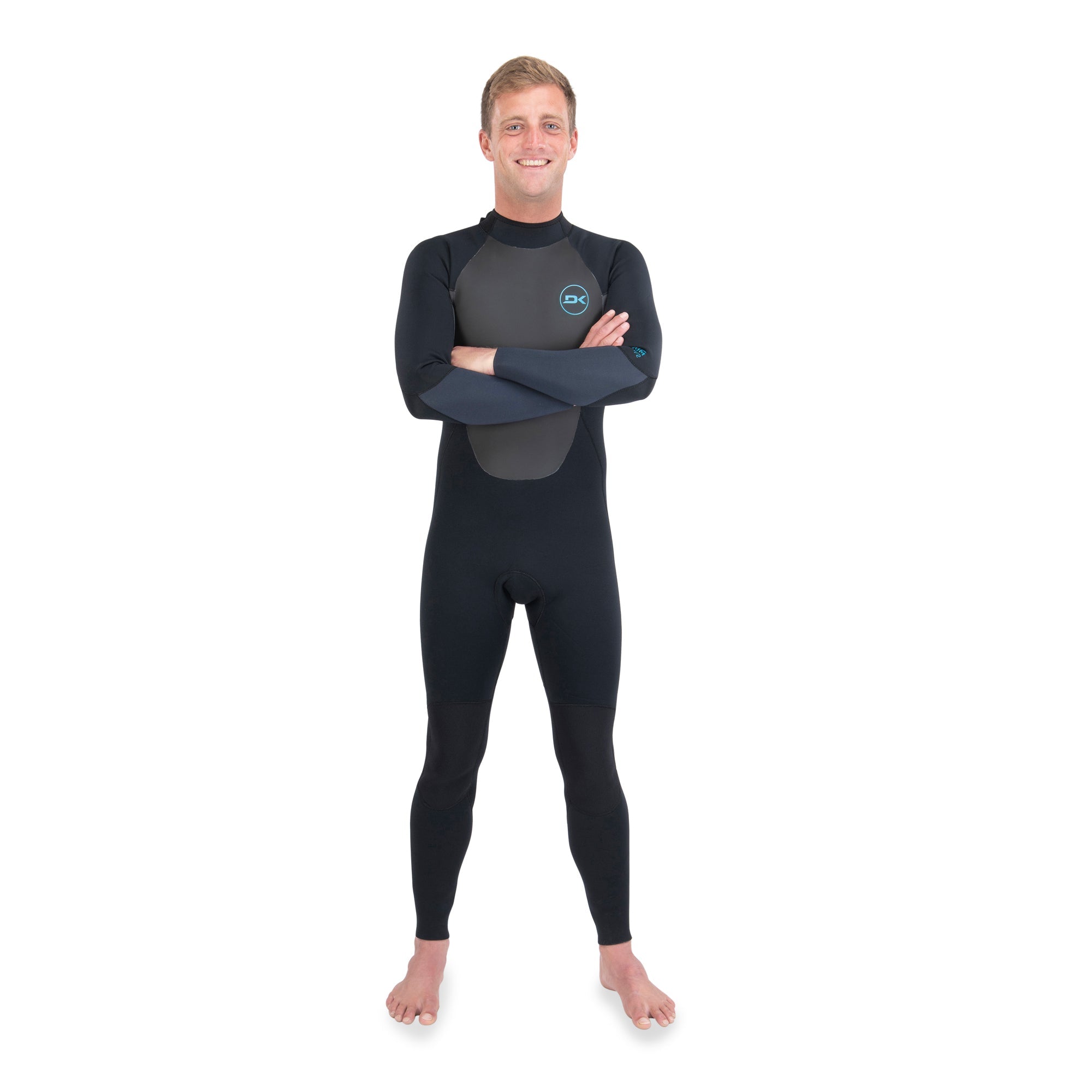 Dakine Mens Quantum Back Zip Full Suit 3/2 GBS (Black / Grey) | Wetsuits | Dakine