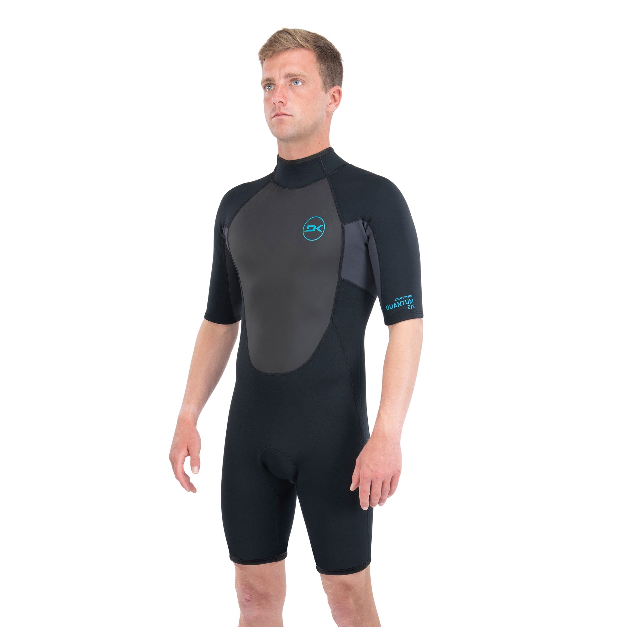 Dakine Mens Quantum Back Zip Shorty 2\2mm F\L (Black / Grey) | Wetsuits | Dakine
