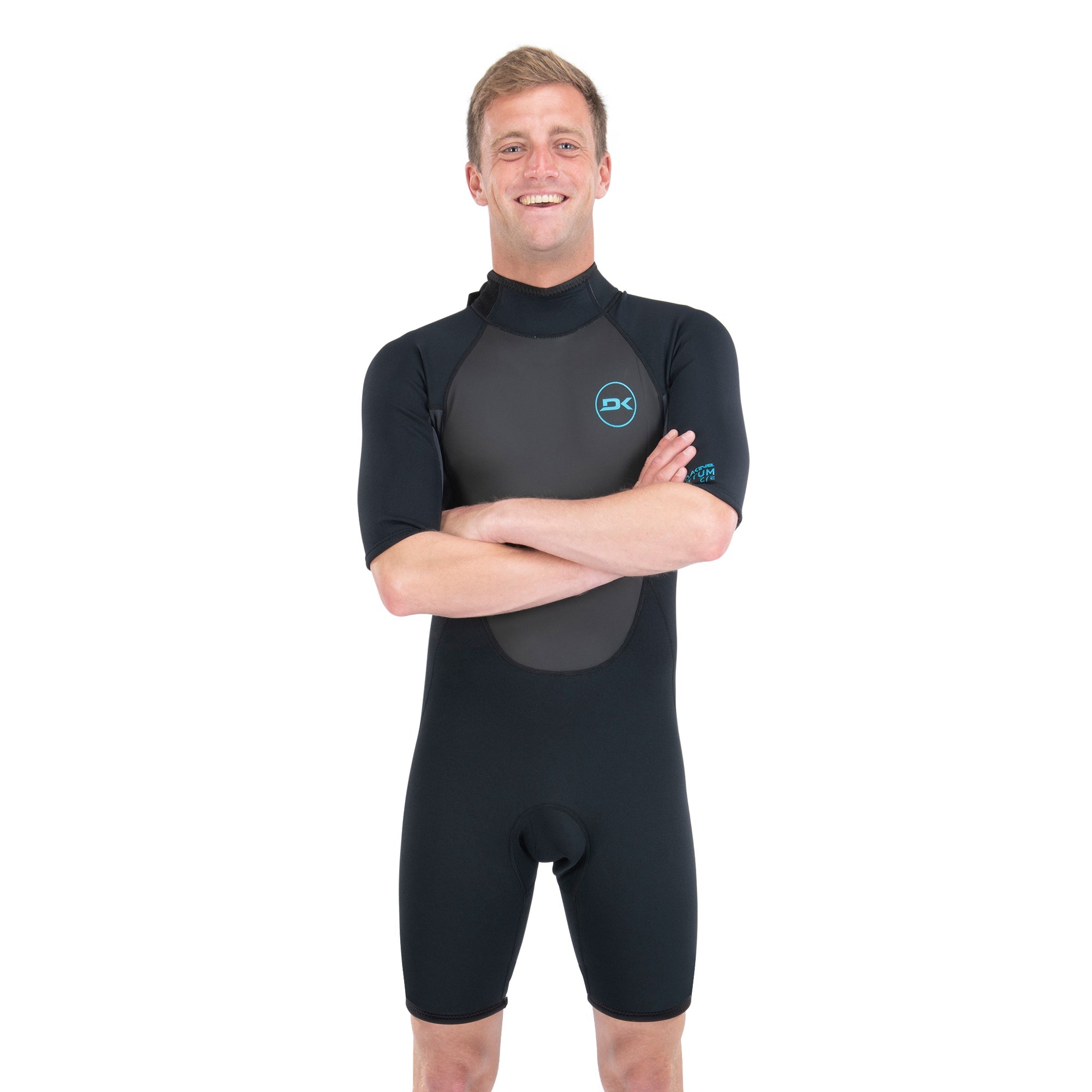 Dakine Mens Quantum Back Zip Shorty 2\2mm F\L (Black / Grey) | Wetsuits | Dakine