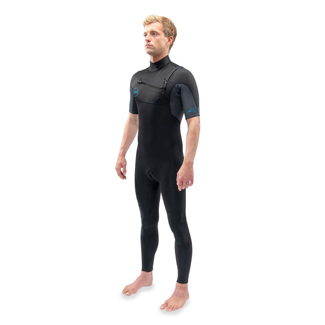 Dakine Mens Quantum Chest Zip S/S Full Suit 2/2 (Black / Grey)