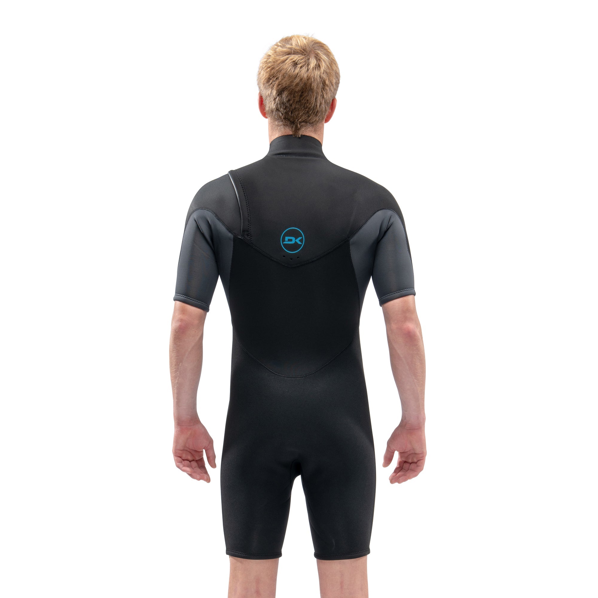 Dakine Mens Quantum Chest Zip Shorty 2/2 (Black / Grey) | Wetsuits | Dakine