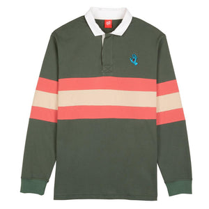 Santa Cruz Mini Hand Stripe L/S Polo - Sage