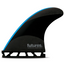 Futures John John Florence Techflex Tri Fin Set Black / Neon Blue - Small-Futures John John Florence Techflex Tri Fin Set Black / Neon Blue - Small-Green Overhead