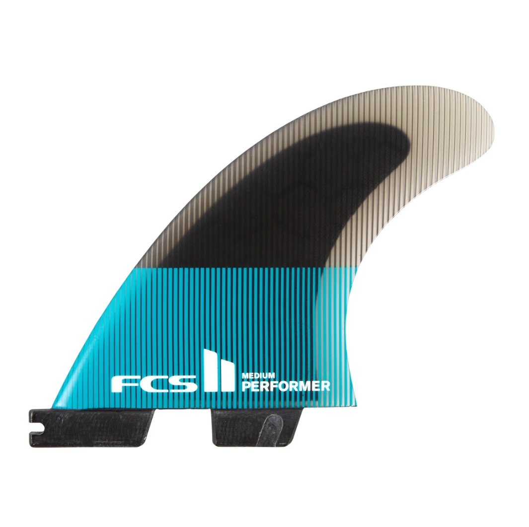 FCS II Performer PC Teal / Black Quad Rear Set - Medium | Fins | FCS