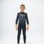 Tiki Junior Tech 4/3mm GBS Back Zip Steamer Wetsuit - Black / Orange