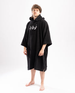 Tiki Adult Hooded Changing Towel Robe - Black