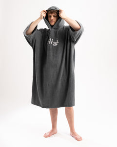 Tiki Adult Hooded Changing Towel Robe - Grey