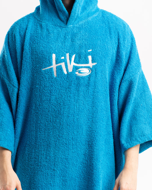 Tiki Adult Hooded Changing Towel Robe - Blue