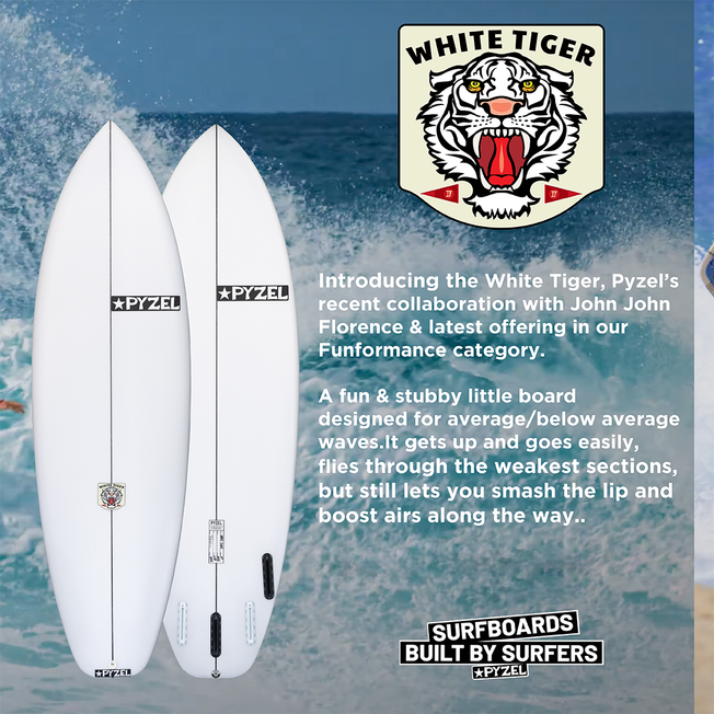 Pyzel White Tiger PU Surfboard