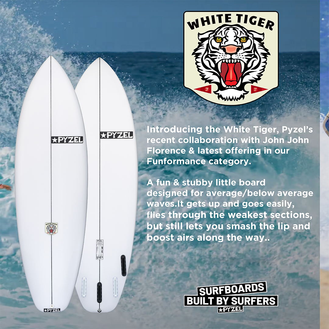Pyzel White Tiger PU Surfboard | Surfboards | Pyzel