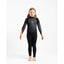 Tiki Junior Tech 3/2mm F/L Back Zip Steamer Wetsuit - Black / Orange