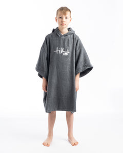 Tiki Junior Hooded Changing Towel Robe - Grey