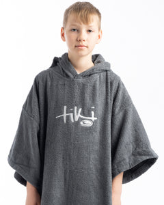 Tiki Junior Hooded Changing Towel Robe - Grey