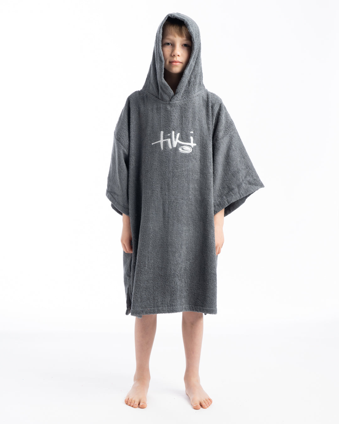 Tiki Junior Hooded Changing Towel Robe - Grey | Changing Robes | Tiki