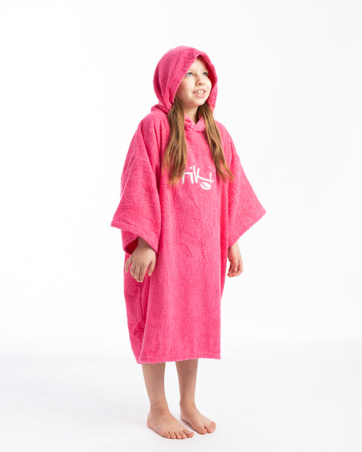 Tiki Junior Hooded Changing Towel Robe - Pink