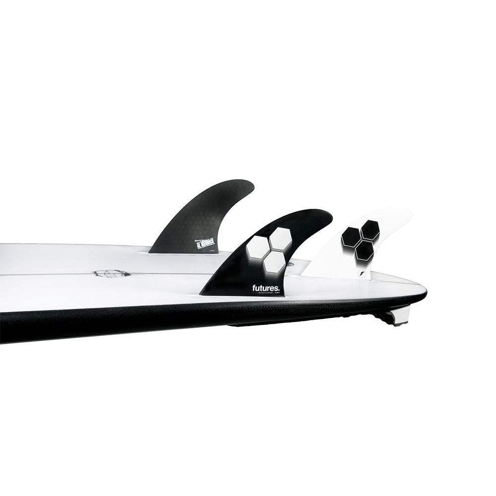 Futures AM2 Honeycomb Tri Fin Set Large - Black / White | Fins | Futures