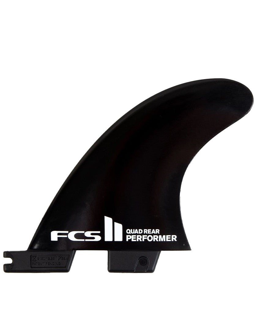 FCS II Performer Black Quad Rear Fins - Medium | Fins | FCS