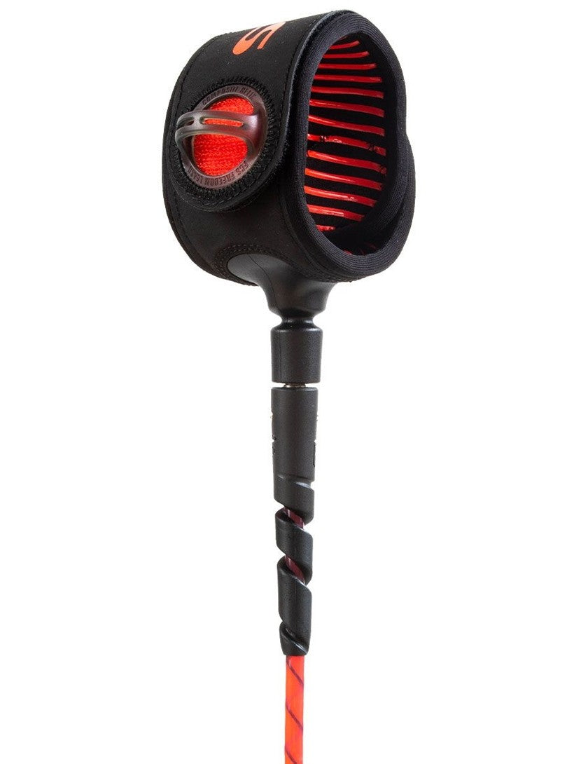 FCS Freedom Helix All Round Leash - Red/White | Leashes | FCS