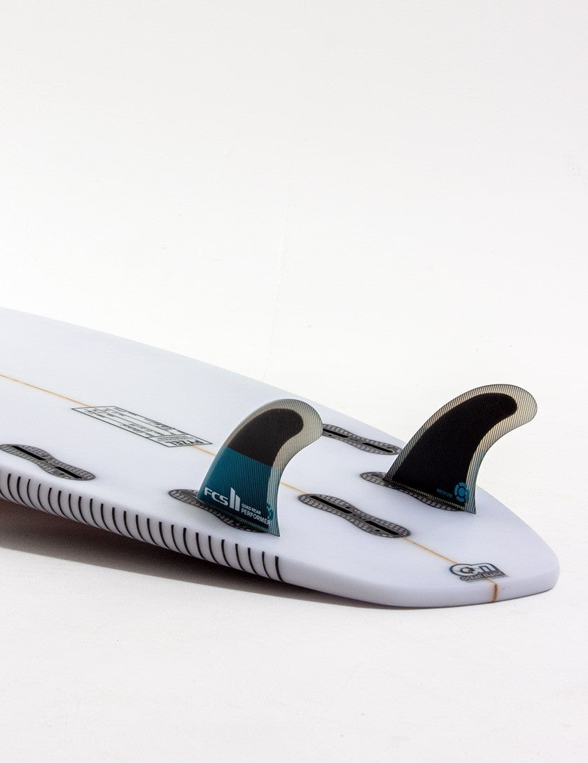 FCS II Performer PC Teal / Black Quad Rear Set - Medium | Fins | FCS