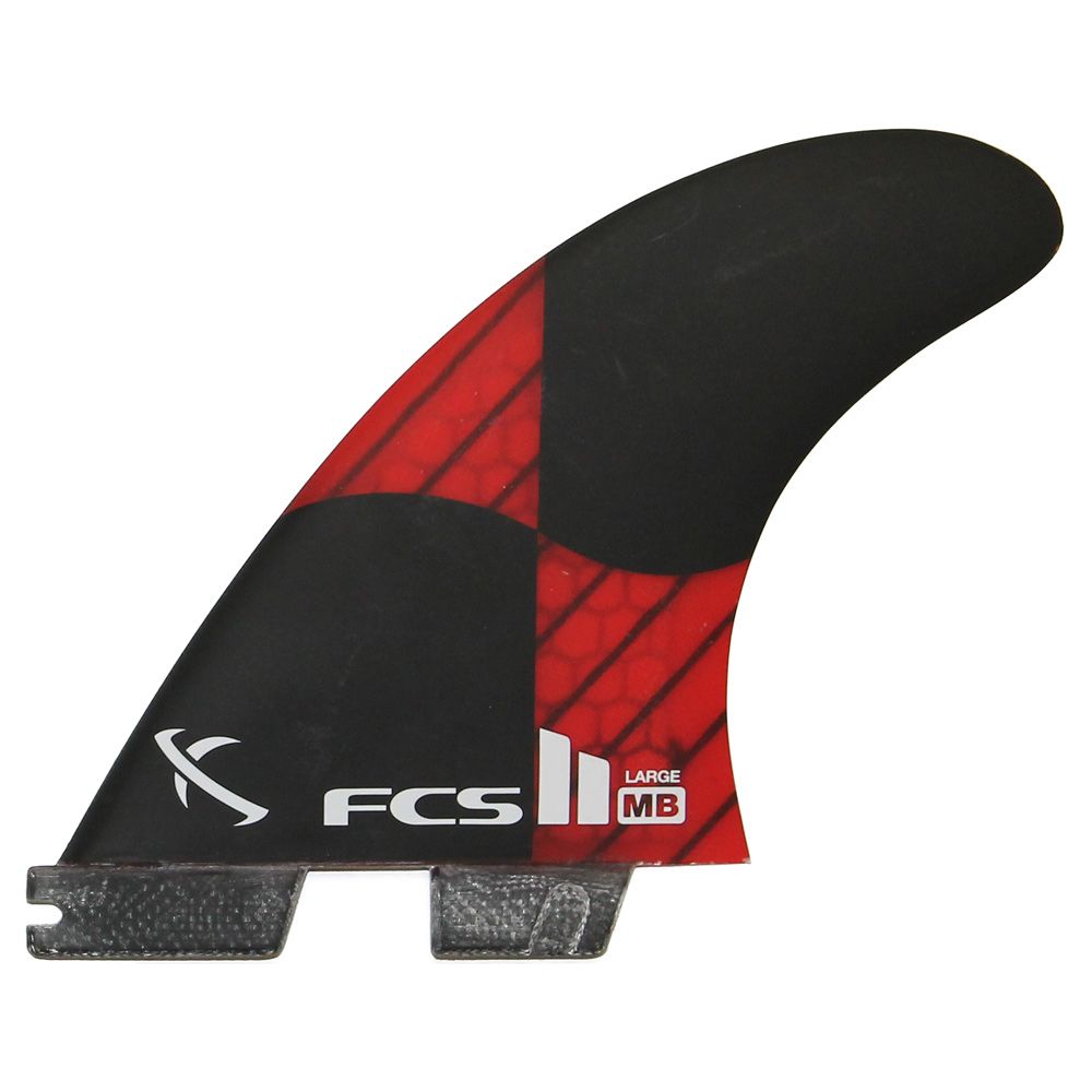 FCS II Matt Biolos PC Carbon / Red Tri Set - Large | Fins | FCS
