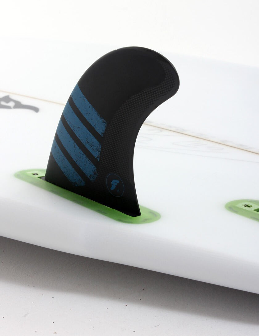 Futures F6 Alpha Tri Fin Set Medium Carbon Blue Green Overhead