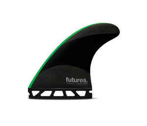 Futures John John Florence Techflex Tri Fin Set Black / Neon Green - Medium-Futures John John Florence Techflex Tri Fin Set Black / Neon Green - Medium-Green Overhead