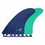 Futures Akila Aipa Fibreglass Twin Fin Set Large - Blue / Green-Futures Akila Aipa Fibreglass Twin Fin Set Large - Blue / Green-Green Overhead